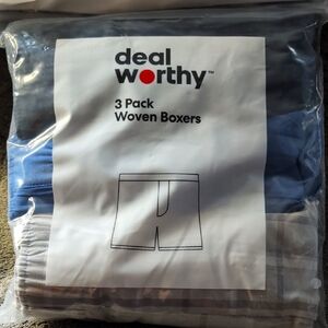 Deal Worthy 3 Pack Woven Boxers XL